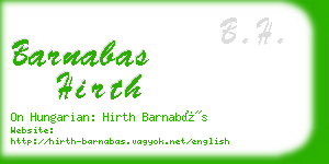 barnabas hirth business card